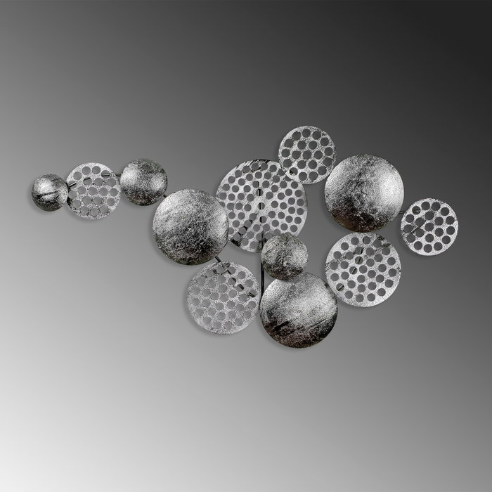 Wallity Aurora 5 - Escultura de pared de metal plata